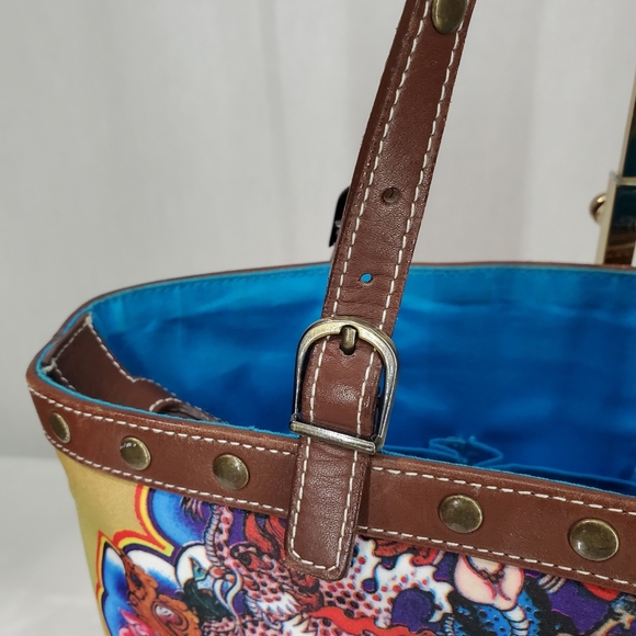 Isabella Fiore VINTAGE Buddha Shakyamuni Beaded Handbag/Tote - Picture 11 of 16